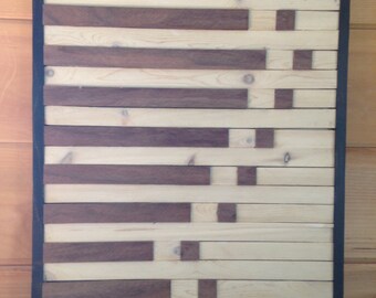 Rustic Wood Quilt Modern Stripes