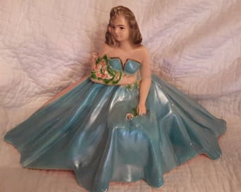 Vintage chalkware woman