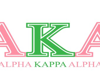 Alpha Kappa Alpha Aluminum License Plate AKA Sorority Car Tag 1908 Skee Wee Gift