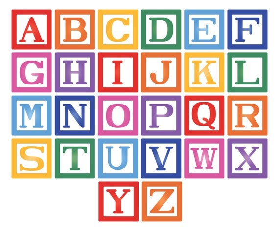 Building Blocks Svg File Block Alphabet Baby Toddler