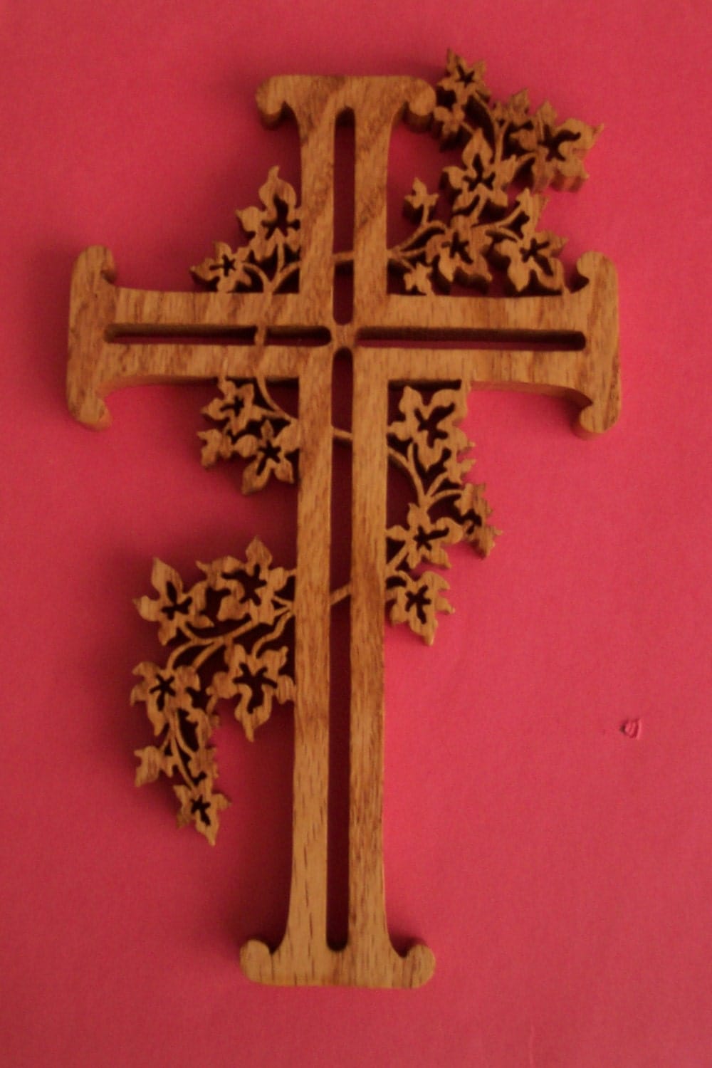 Ornate Scrolled Wood Cross Wall Decor