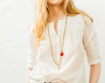 Multi Strand Bead Cream Crystal and Tassel Necklace, Two Bead Necklace Set , Cream Tassel Necklace, summer necklace, white necklace