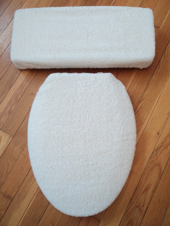 Ivory Terry cloth... Toilet Seat Cover Set