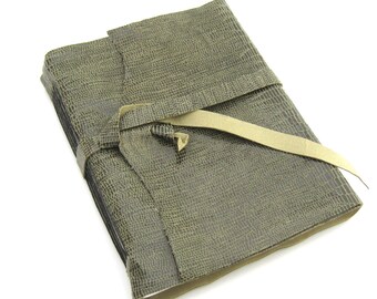 ON SALE! Green Leather Journal, Travel Lovers Gift, Leather Sketchbook, Handmade Journal, Artist's Gift, Writer's Gift, Unlined Journal