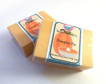 Pumpkin Pie Goats Milk Soap Handmade GIANT Bar SLS Detergent Free