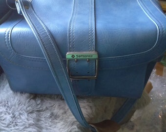 Vintage Light Blue Sampsonite Scandia Carry On Travel Case