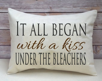 Cotton anniversary, It all Began, love story, Personalized pillow, love story, romantic, fiancé gift, Christmas, for him, 2nd anniversary