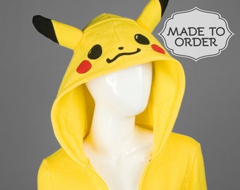 Pikachu Pokemon Costume Hoodie - Made to Order