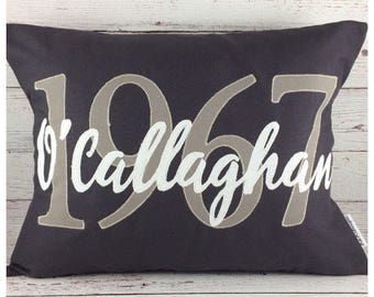Anniversary gifts, Personalized gifts, 50th anniversary gifts, anniversary gift for parents, anniversary gift for couples, graduation pillow