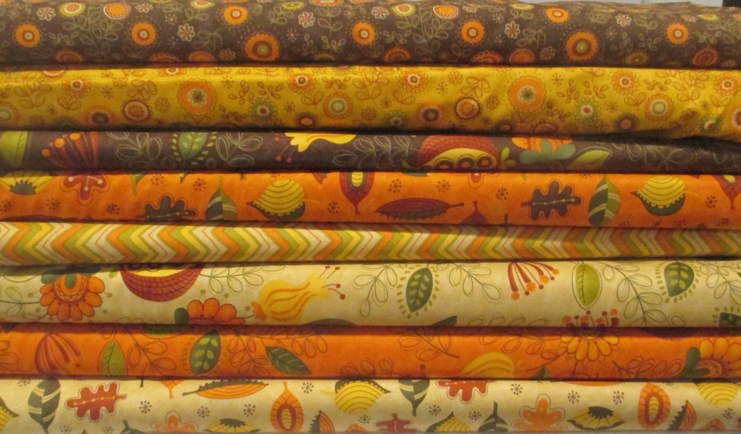 Hello Fall Half Yard Bundle Fabric Moda by QuiltsFabricandmore