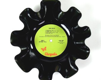 Jethro Tull Vinyl Record Bowl Vintage LP Album 1974 (War Child) Lime Green Chrysalis Label