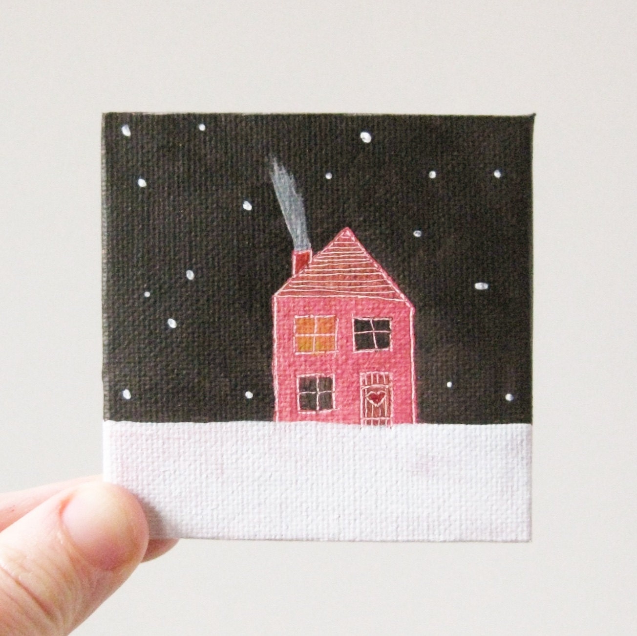 tiny original artworks by ohchalet on Etsy