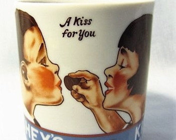 1979 Hershey's "A Kiss For You" Collectible Hot Chocolate Mug, Coffee, Tea, Coco Mug, Hershey's Ceramic Mug, Gift Mug, LIKE NEW Hershey Mug