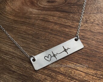 Nurse Gift Heart Beat Nurse Necklace Nursing Jewelry For a Nurse Gift RN Gift Nurse Gift for Medical Gift For Nurse For Medical Hospital