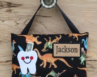 SHIPS NEXT DAY,Tooth Fairy Pillow, Dinosaurs,Boy tooth fairy pillow,Birthday,Party gift