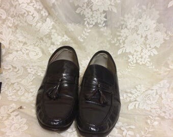 1990's Dark Brown Bill Blass Tassel Loafers