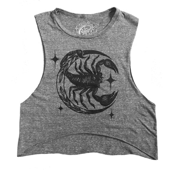 The Stinger Scorpion and Crescent moon print Muscle Tank
