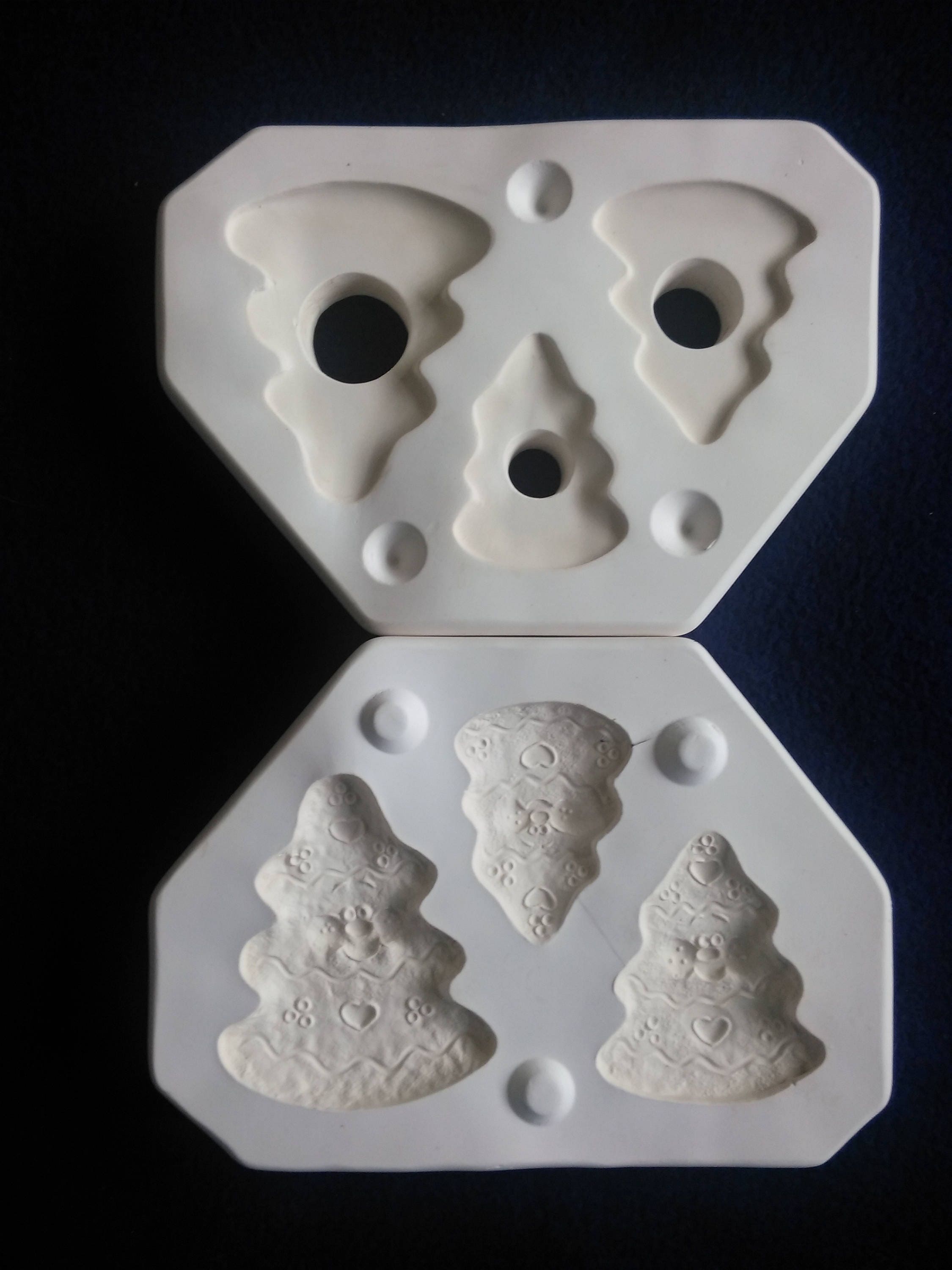 Ginger tree ornaments ceramic mold-Three different sizes in mold-Donas ...