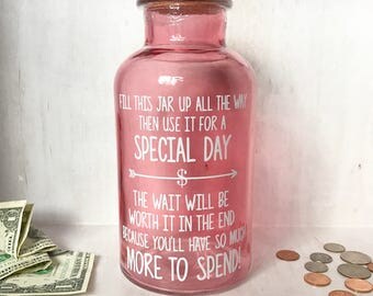 Grown Up Piggy Bank - Bank Jar, Piggy Bank, Piggy Bank Adult, Money Saver, Graduation Gift, Housewarming Gift, Engagement Gift