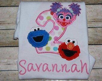 Birthday Shirt-Sesame Street Birthday Shirt-2nd Birthday Shirt-Toddler Birthday Shirt-Girls Birthday Shirt- Boys Birthday Shirt
