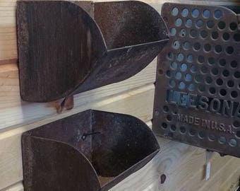 Industrial Grain Bin; Grain Bin; Pockets for Walls; Grain Elevator Bin; Wall Bin; Industrial Decor; Industrial Salvage; Metal Bin