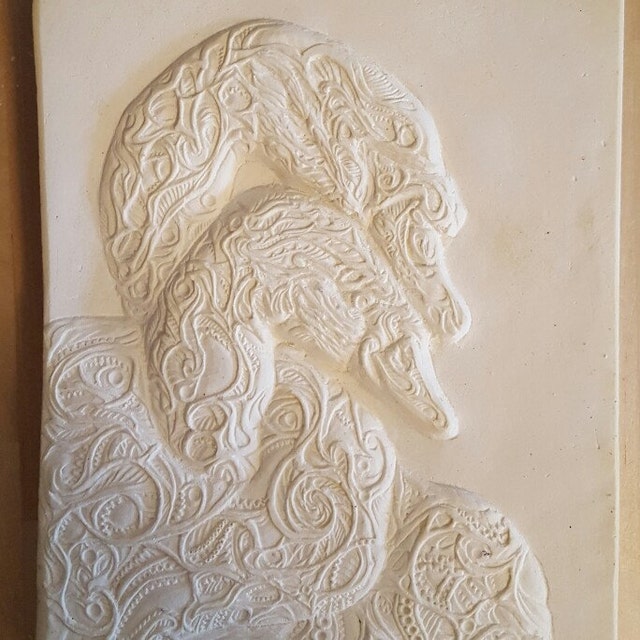 Cast Stone Art Garden Art Wall Plaque Stone by InnovativeStoneArt