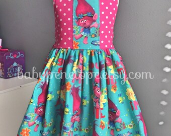 Trolls Dress - Trolls Birthday Outfit - Cute Birthday Dress - Trolls Movie Outfit - Trolls Birthday Party