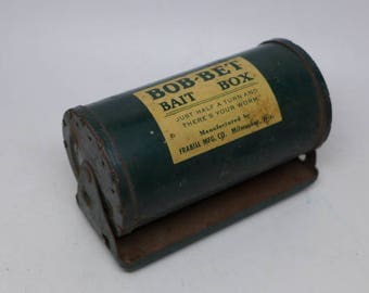 Bob-Bet Bait Box - Vintage Bait Box - Vintage Fishing