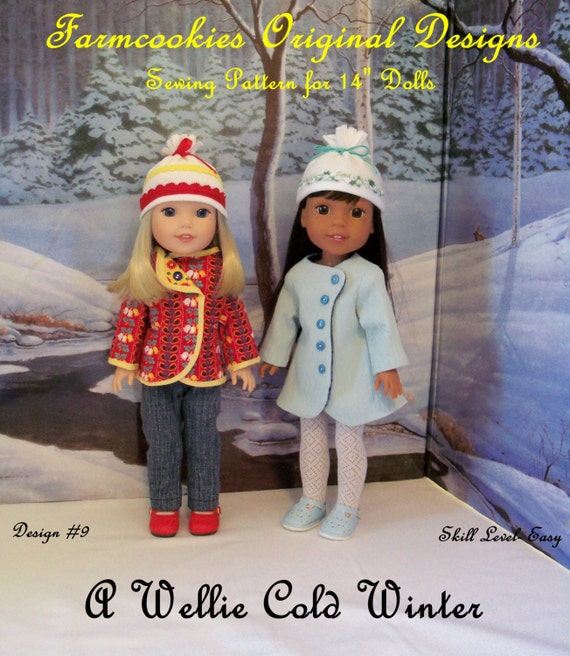Wellie Wisher® Size PDF Sewing Pattern: A Wellie Cold Winter/ Sewing Pattern for American Girl Wellie Wishers®