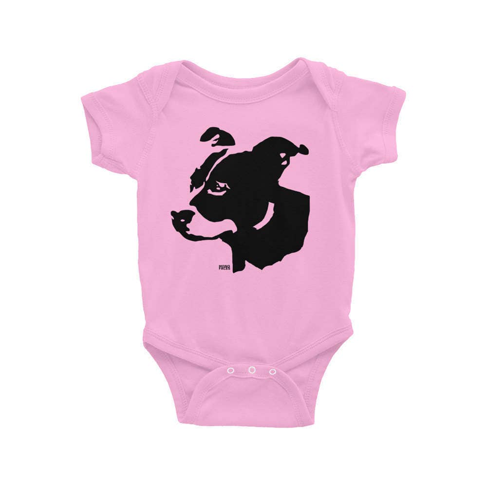 Staffordshire Bull Terrier Baby Clothes Staffy Baby Onepiece