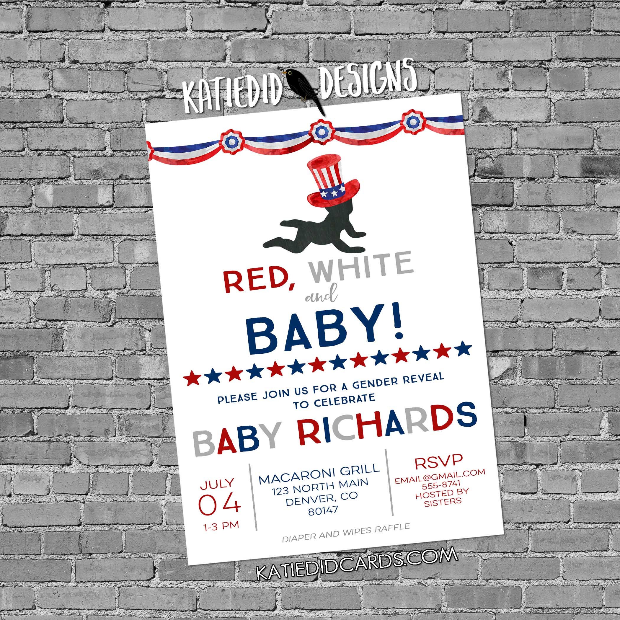 fourth of july birthday invitations gender reveal invitation patriotic uncle sam red white baby baby fourth of july birthday invitations gender reveal invitation patriotic uncle sam red white baby baby
