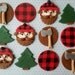 12 Fondant cupcake toppers--lumberjack, plaid, axes, trees