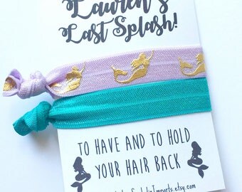 Mermaid Bachelorette Party Favor, Mermaid Hair Tie, Mermaid of honor, Beach Bachelorette , Bridesmaid, Mermaid Bride, Bachelorette Hair Tie