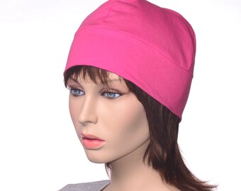 Hot Pink Artisan Skull Cap Made of Cotton Poor Poet Hat