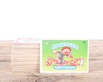 Lot of 139 Vintage 1985-1986 Garbage Pail Kids Cards / 1980s Collectibles / Stickers / 1980s Garbage Pail Kids Numbers 48b-282a / Gag Gift