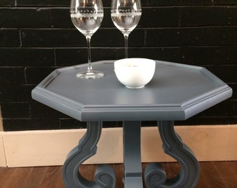 occasional table, side table, small table, wood table, painted table, beach house, end table