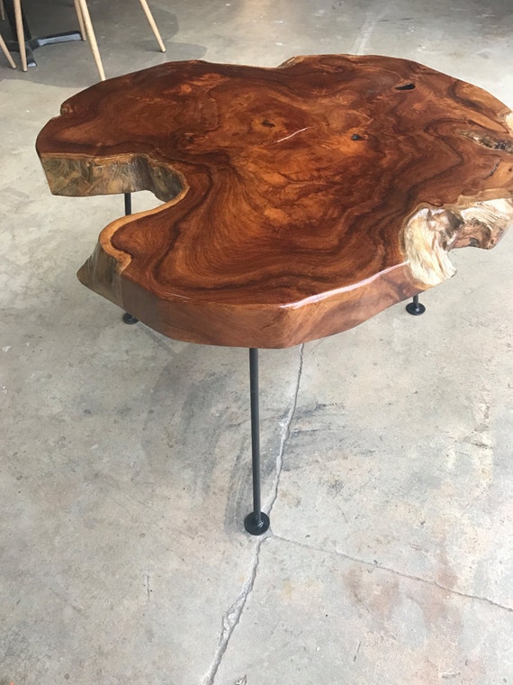 Sale Live Edge Wood Burl Coffee Table