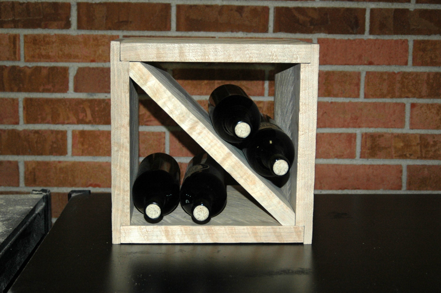 12 Rough Sawn Maple Wood Wine Rack Kit Square with