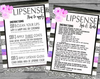 INSTANT DOWNLOAD LipSense Printables Gold foil black stripes
