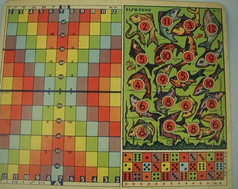 Very Vintage Game Board 6 Different Games Two Sided Transogram Company Very Vintage Game Board 6 Different Games Two Sided Transogram Company