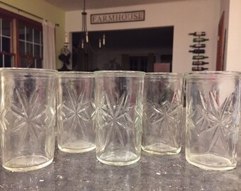 Retro Starburst Jelly Jars Set of Six