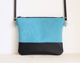 Turquoise crossbody bag, turquoise bag, blue shoulder bag, blue little clutch bag - Sea