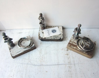 Ring Fence Finial Display - Ring & Bracelet Display - Chippy White Architectural Salvage - Quantities READY to SHIP