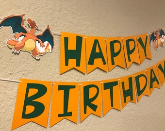 Pokemon Birthday Banner. Party Decoration. Photo prop