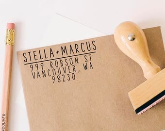 Return Address Stamp, Self-Inking Stamp, Personalized Address Stamp, Calligraphy Address Stamp, Custom Address Stamp, Housewarming Gift