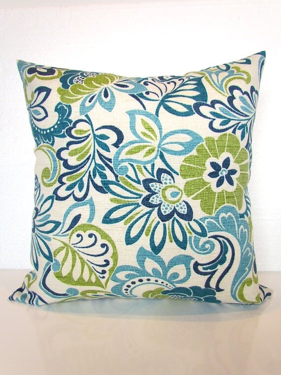 Blue Outdoor Lime green Outdoor Throw Pillow Covers Lime Teal