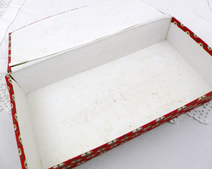 Vintage Red Fabric Covered Provencal Wooden Sewing Box by D M C, French Provencal Decor, French Country Style, Needlecraft, Knitting Needles Vintage Red Fabric Covered Provencal Wooden Sewing Box by D M C, French Provencal Decor, French Country Style, Needlecraft, Knitting Needles