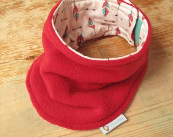 Velcro Neck Warmer, Children's Neck warmer, Neck warmer Canada, Neck Warmer Child, Red Neck Warmer, Fleece Neck warmer, Kids Neck warmer