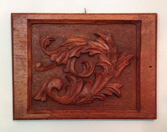 Carved Wood Panel | Etsy