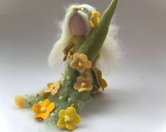Spring Fairy.Waldorf. Hand-felted. Wet felted. Waldorf. Spring. Seasonal.